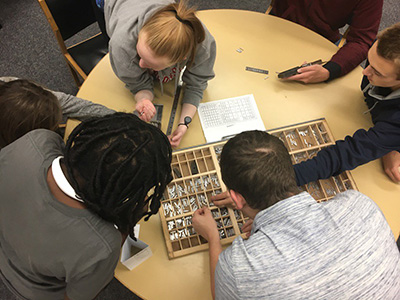 Students had a chance to interact with our copy of the Second Folio (1632) at Special Collections